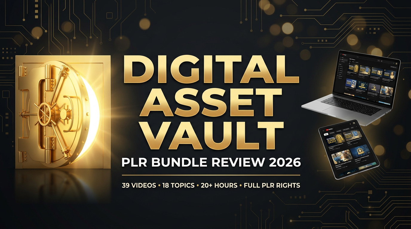 Digital Asset Vault PLR Bundle — 39 rebrandable video training courses with full PLR rights