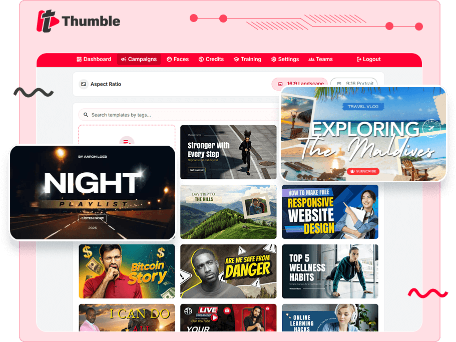 Inside Thumble: winning thumbnail designs library you can reinterpret with AI