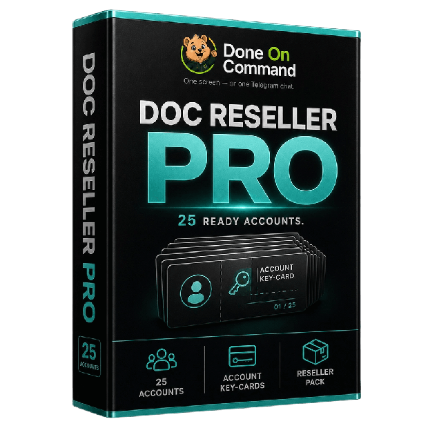 Reseller Pro upgrade: 25 accounts to sell at your own price