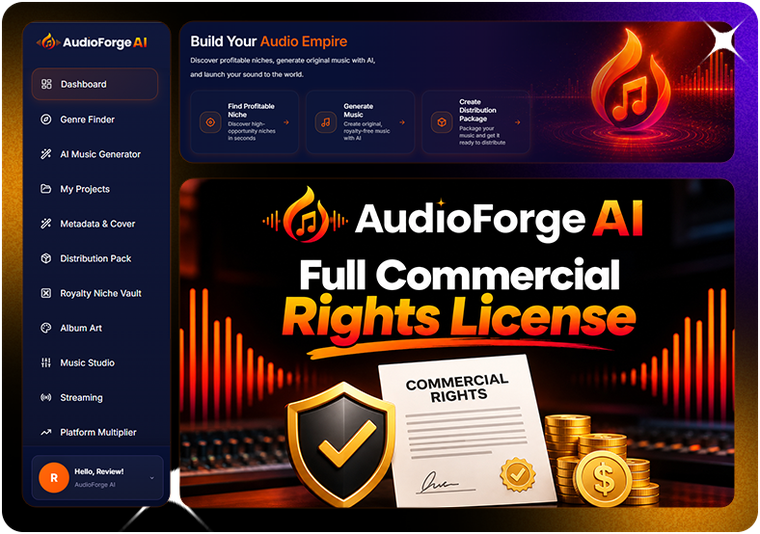 AudioForge AI full commercial rights license