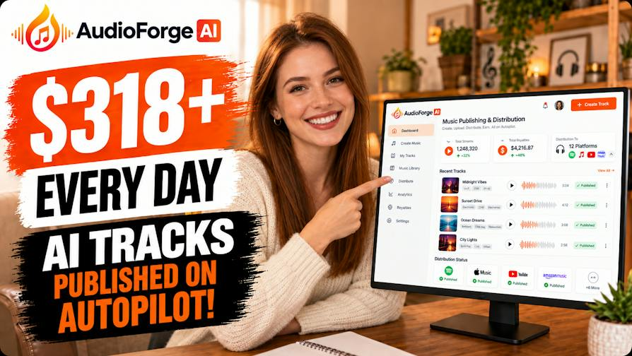 318 dollars every day from AI tracks published on autopilot