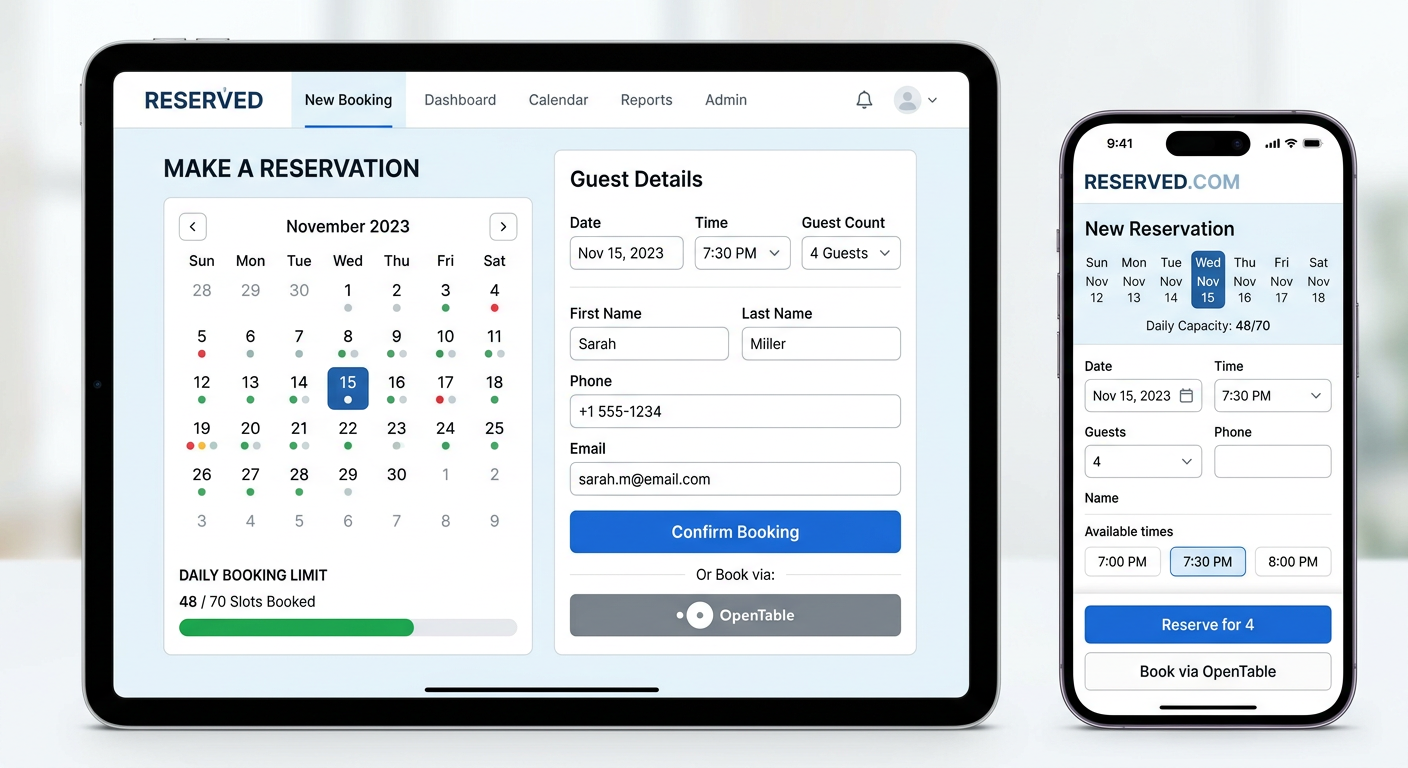 Table Booking System Feature