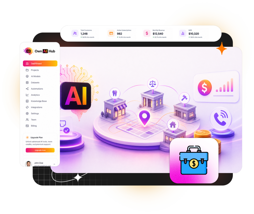 Multi-model AI chat interface inside the platform
