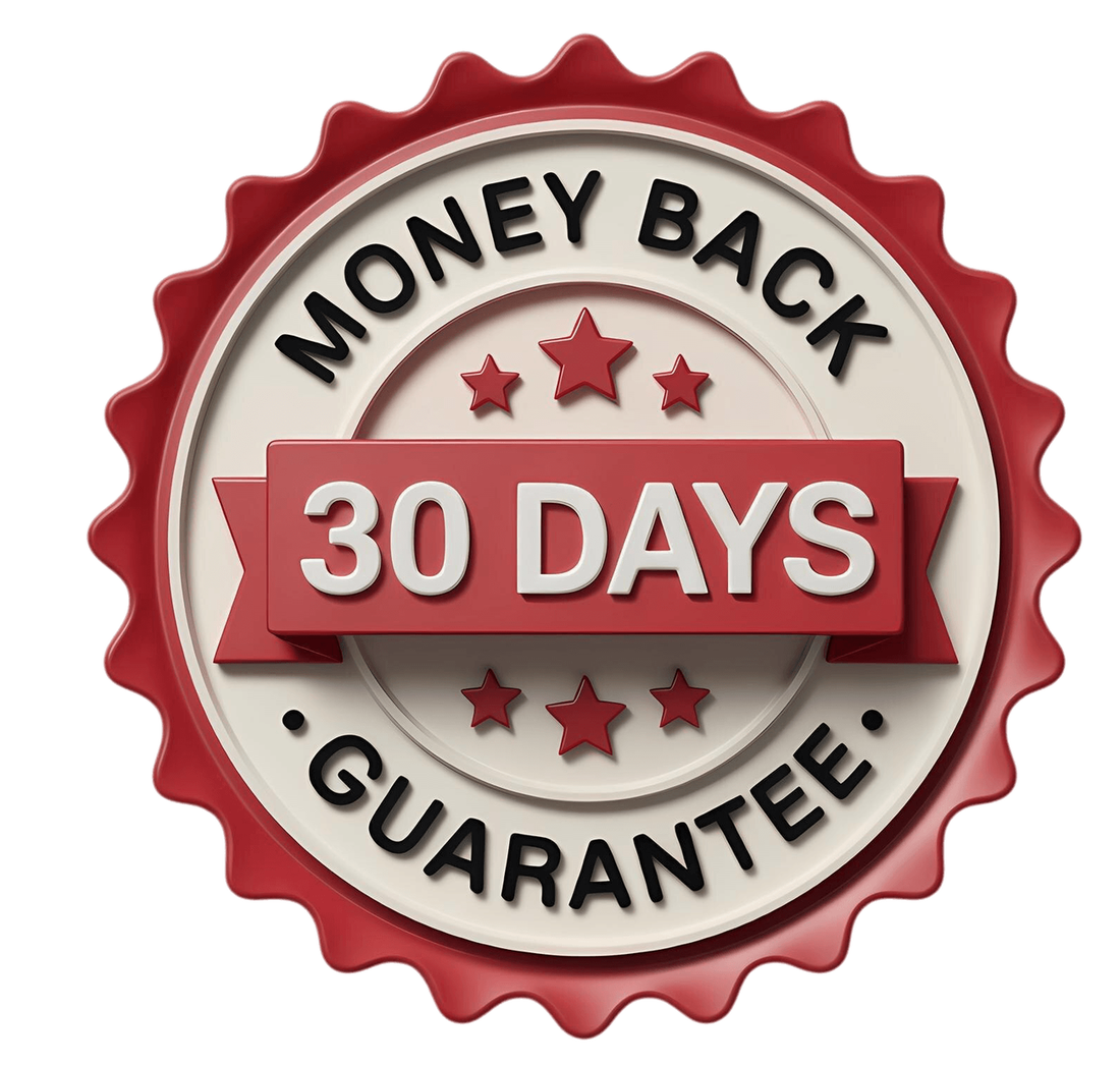 30 day money back guarantee badge