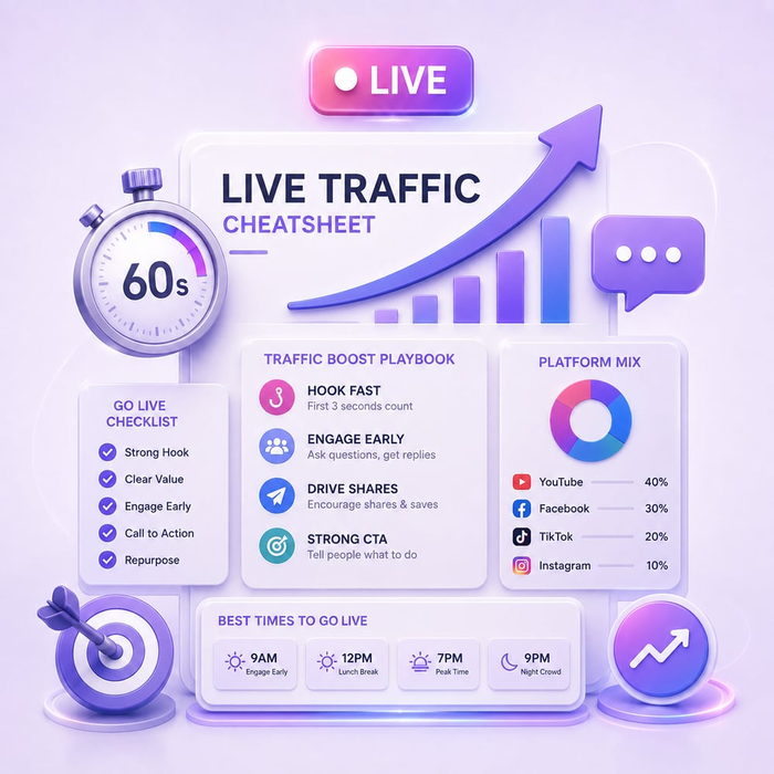 LiveStreamingSalesAgentsAI bonus 6 live traffic cheatsheet