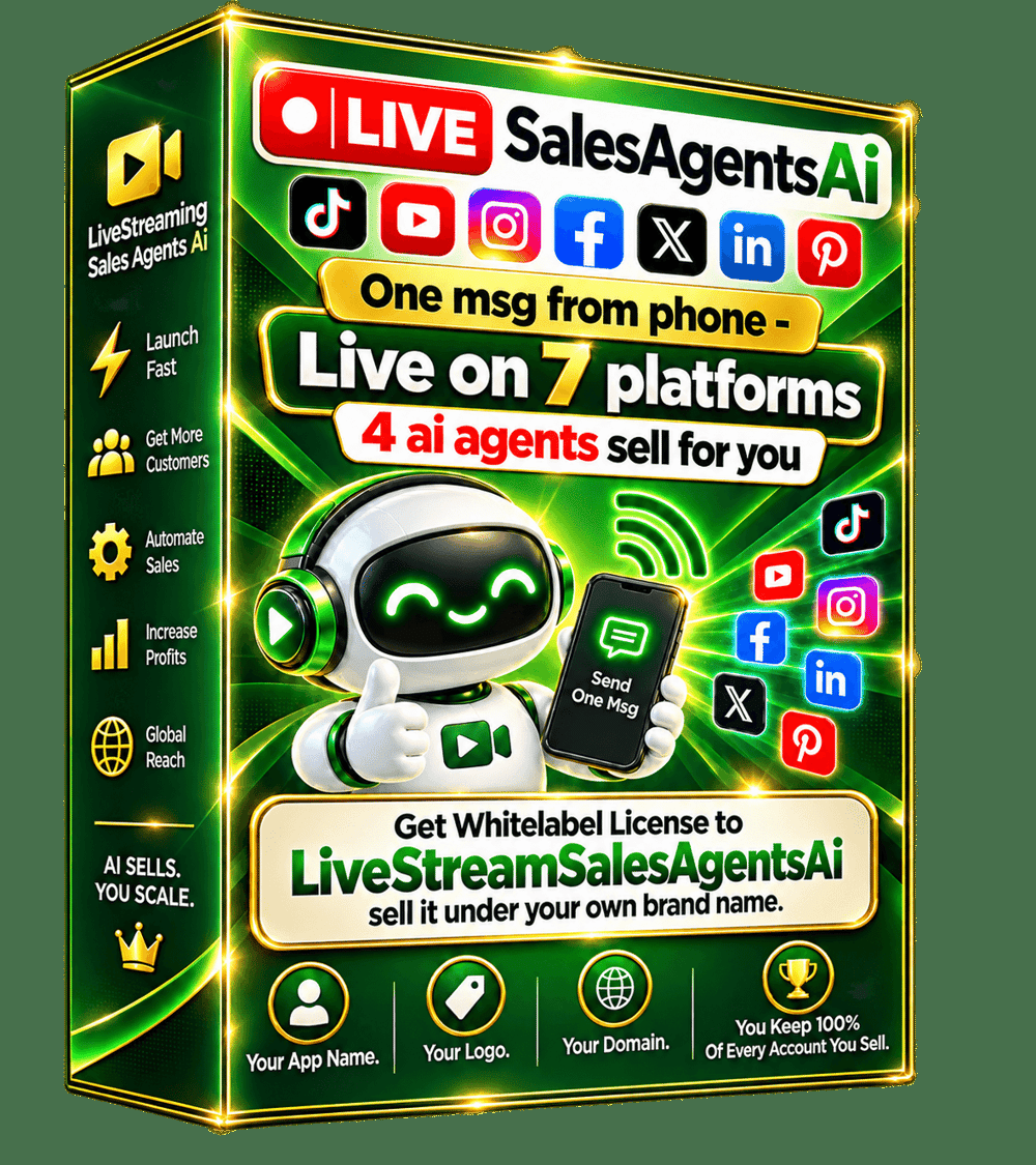 LiveStreamingSalesAgentsAI whitelabel upgrade