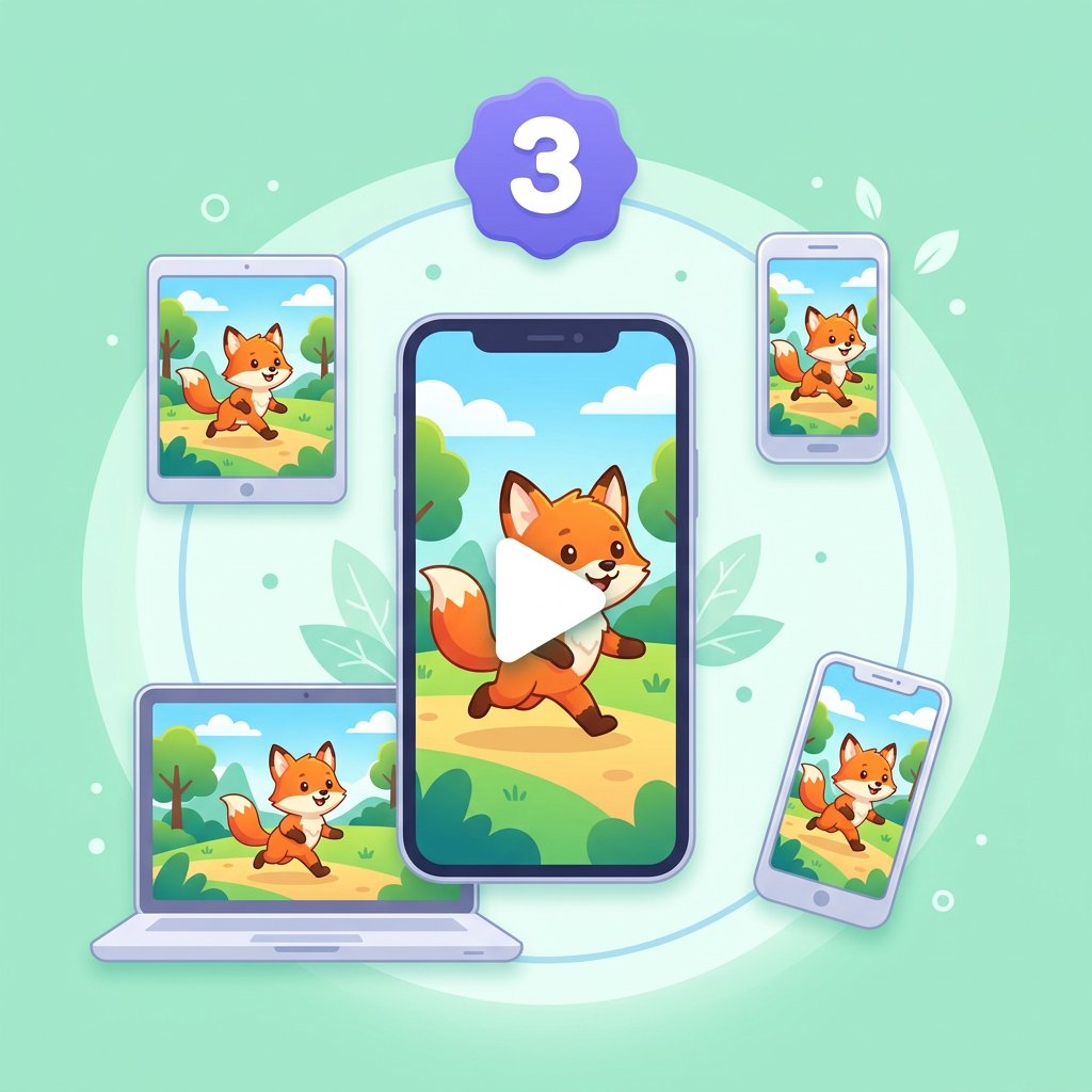 Step 3: export once and publish the same cartoon video across every platform