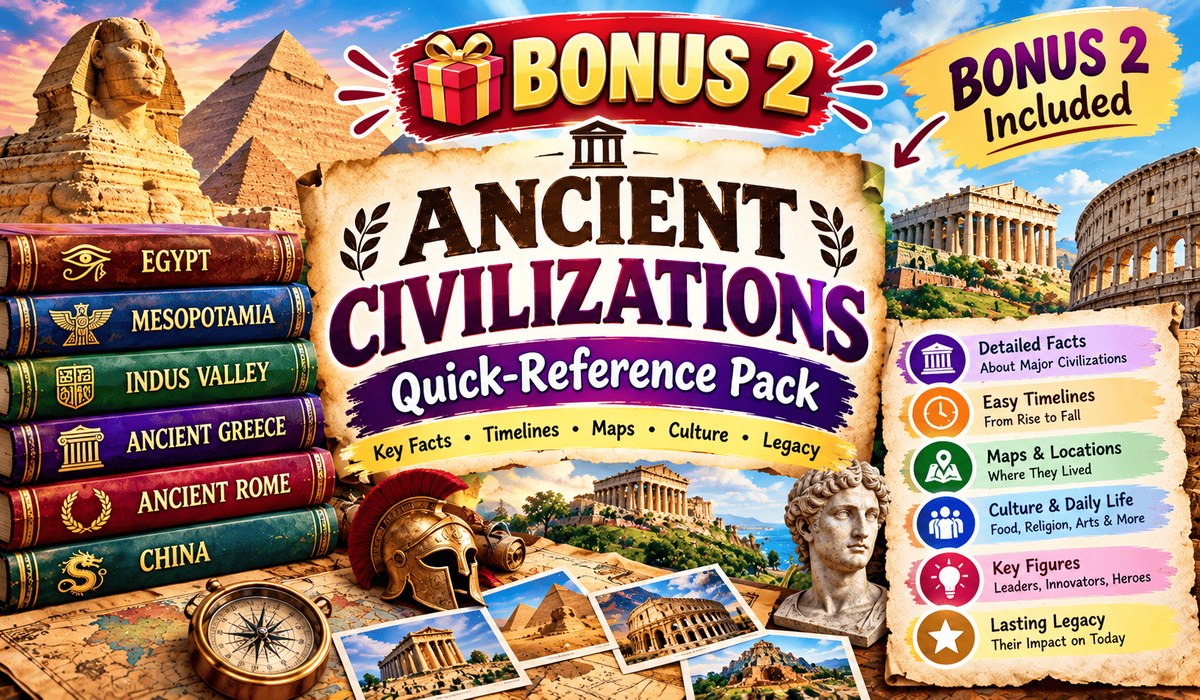Bonus 2 - ancient civilizations quick-reference pack