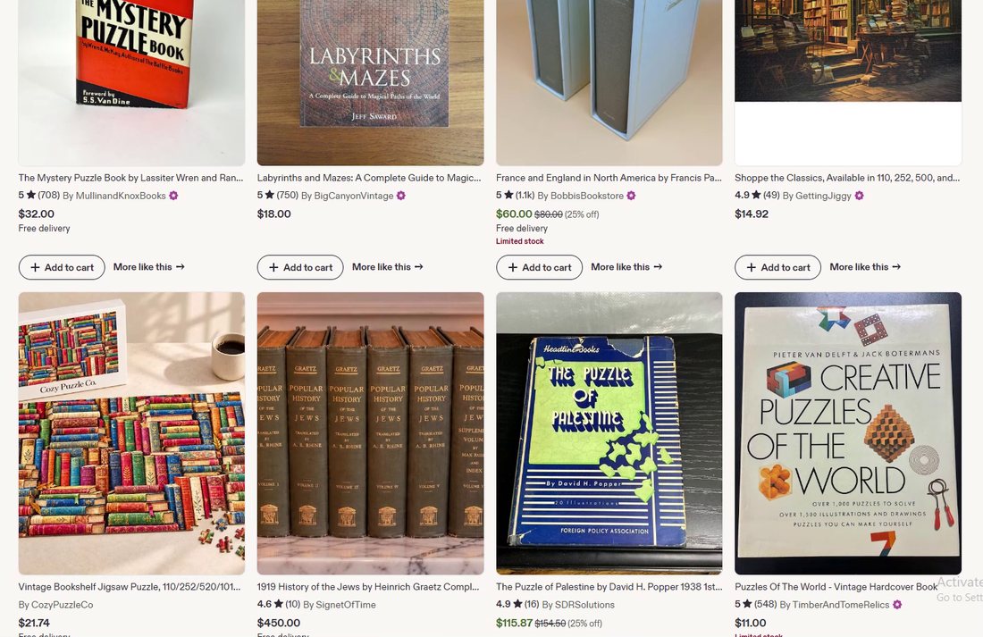 Live puzzle and activity book listings in the ancient history category