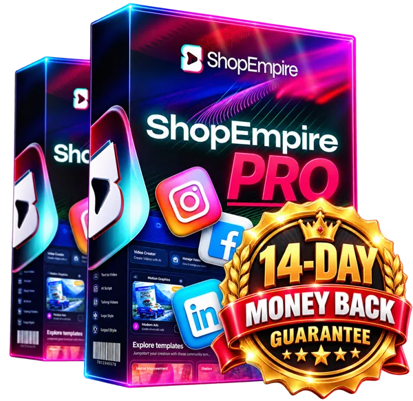 ShopEmpire Pro 14-day money-back guarantee badge