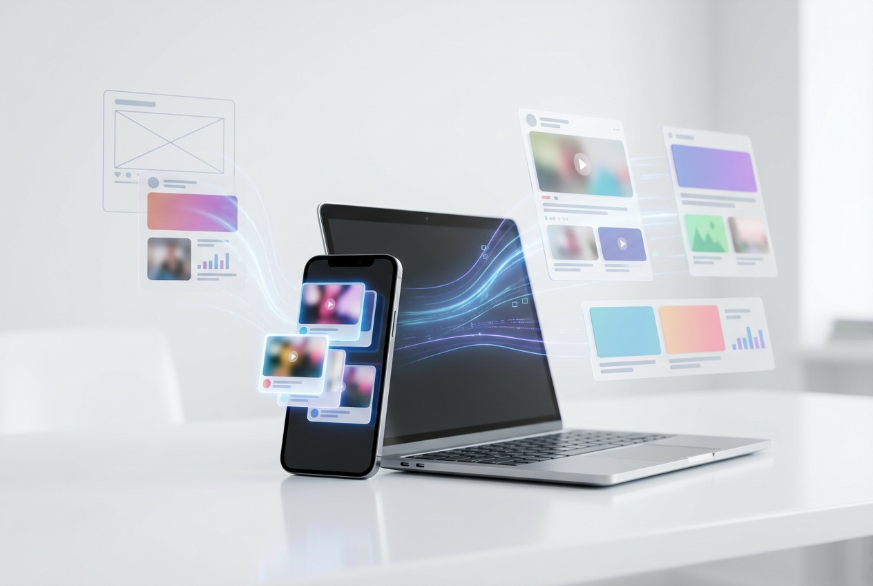 Short-form content being distributed across generic digital feeds